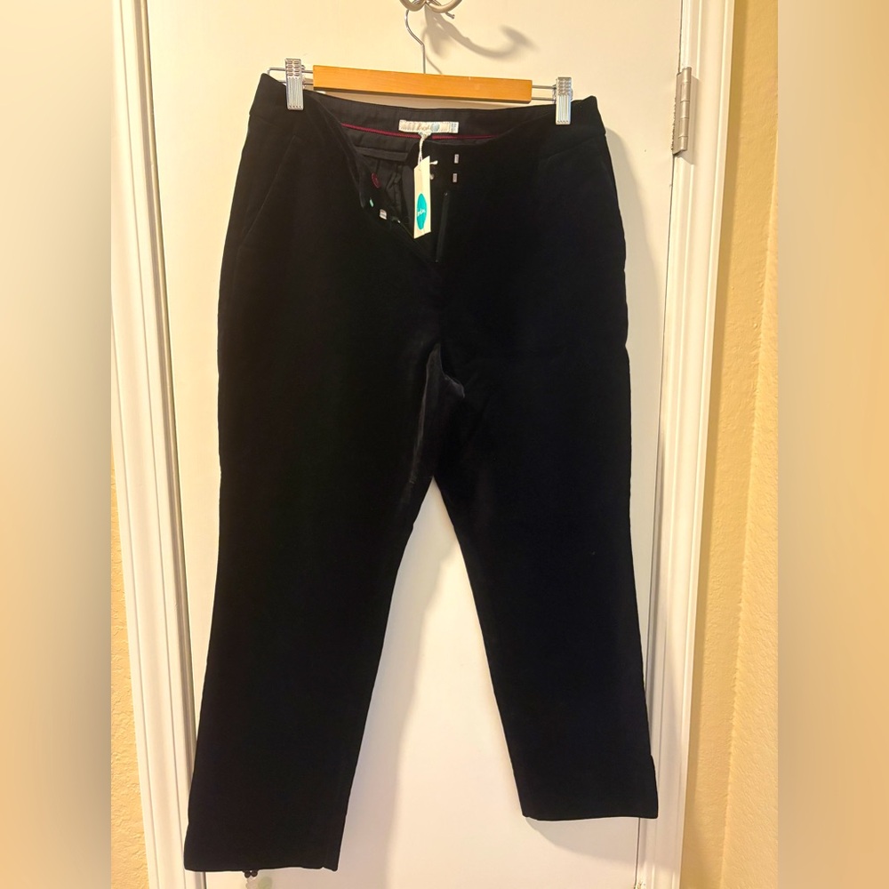 Boden Women’s Black Velvet Dress Pants